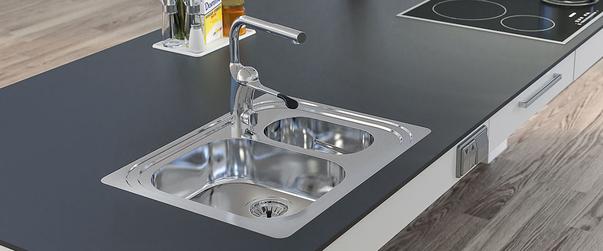 Inset Kitchen Sink Granberg ES20 - 61.6 cm