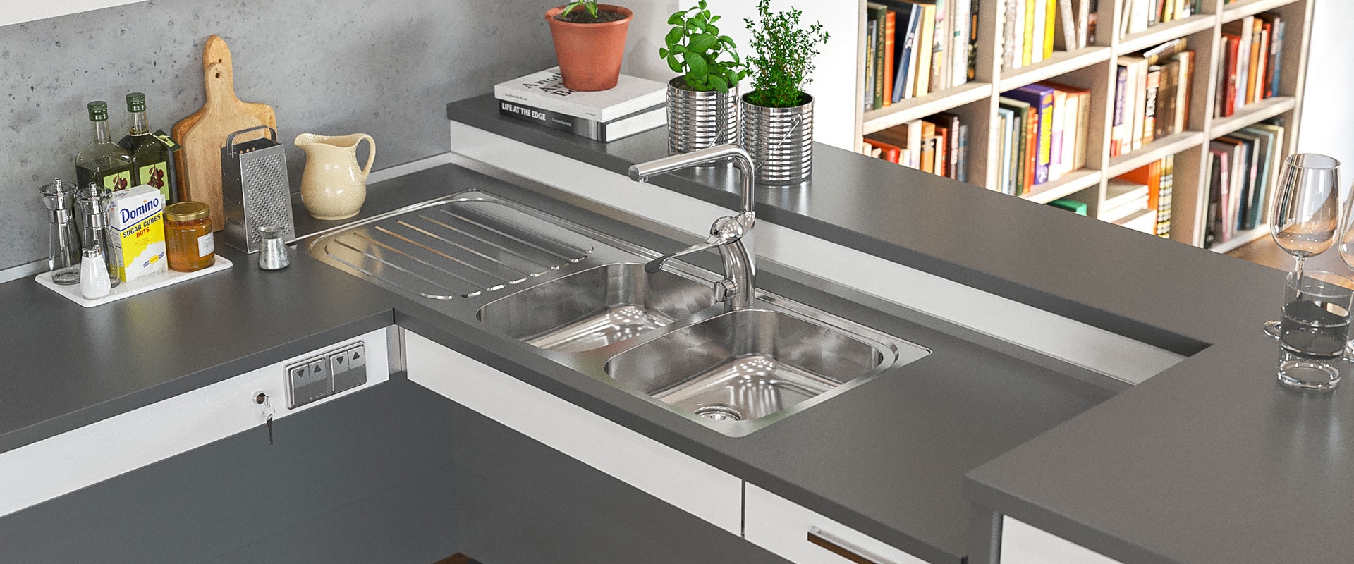 Inset Kitchen Sink Granberg ES35 - 120.6 cm