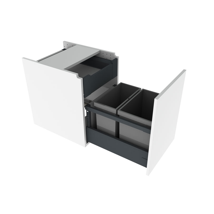 Hanging cabinet with waste  sorting bins, 40 cm  