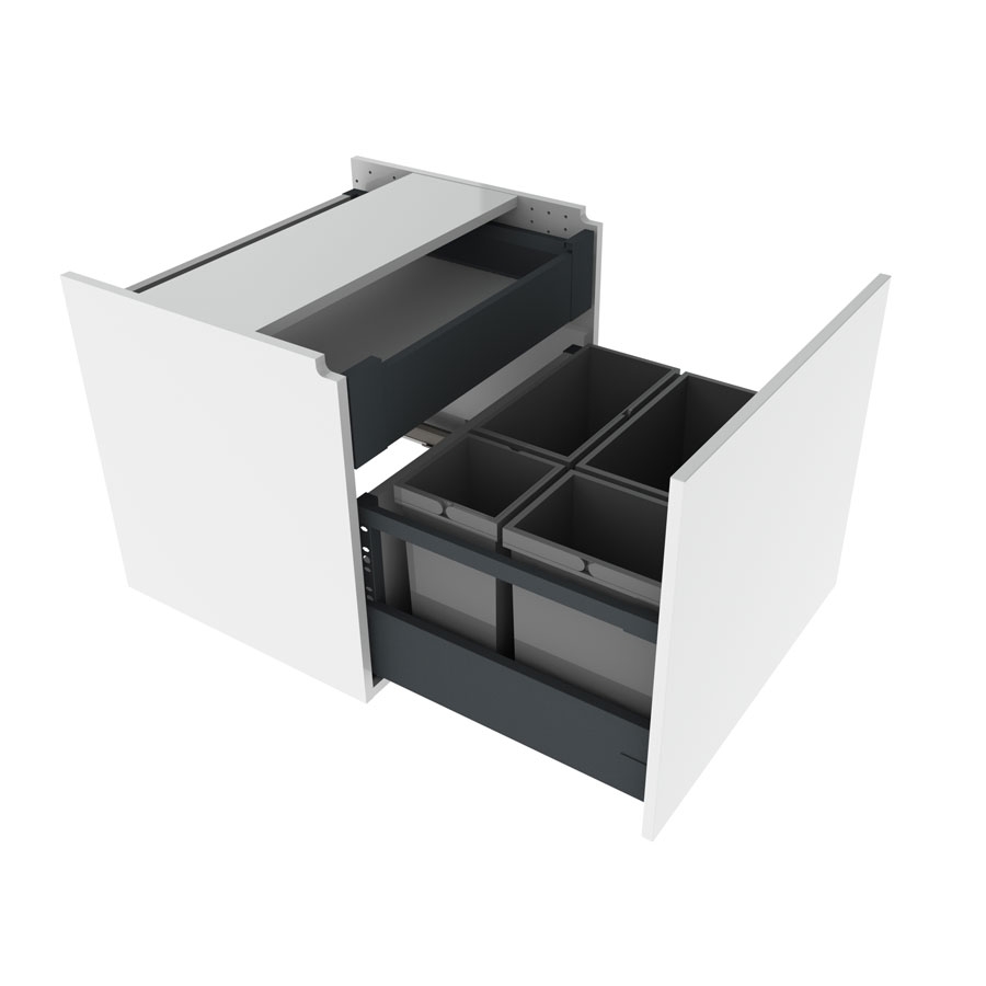Hanging cabinet with waste  sorting bins, 60 cm